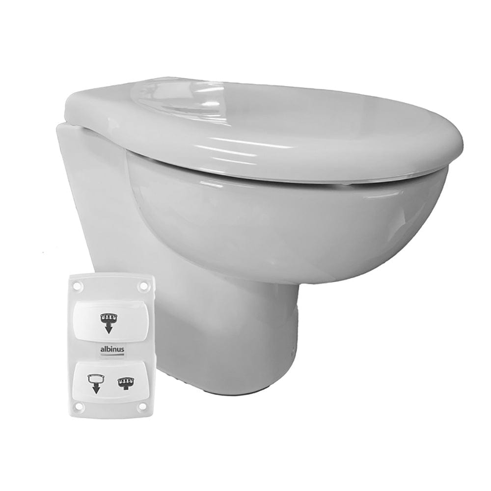 Albin Pump Marine Not Qualified for Free Shipping Albin Pump Ultra-Slim Eco Standard 12v Toilet #07-06-010