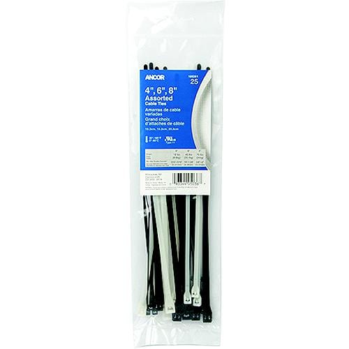 Ancor Qualifies for Free Shipping Ancor Cable Tie 4-8" Natural UVB 25-pk #199261