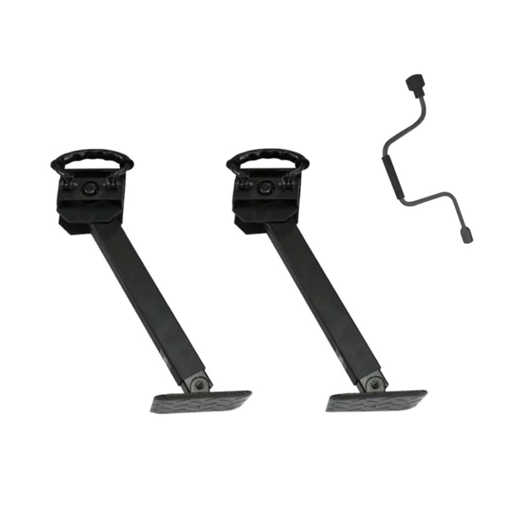 ARK Qualifies for Free Shipping ARK Drop Down Corner Steady Black 750mm Set of 2 with Winding Handle #DDS750BUS