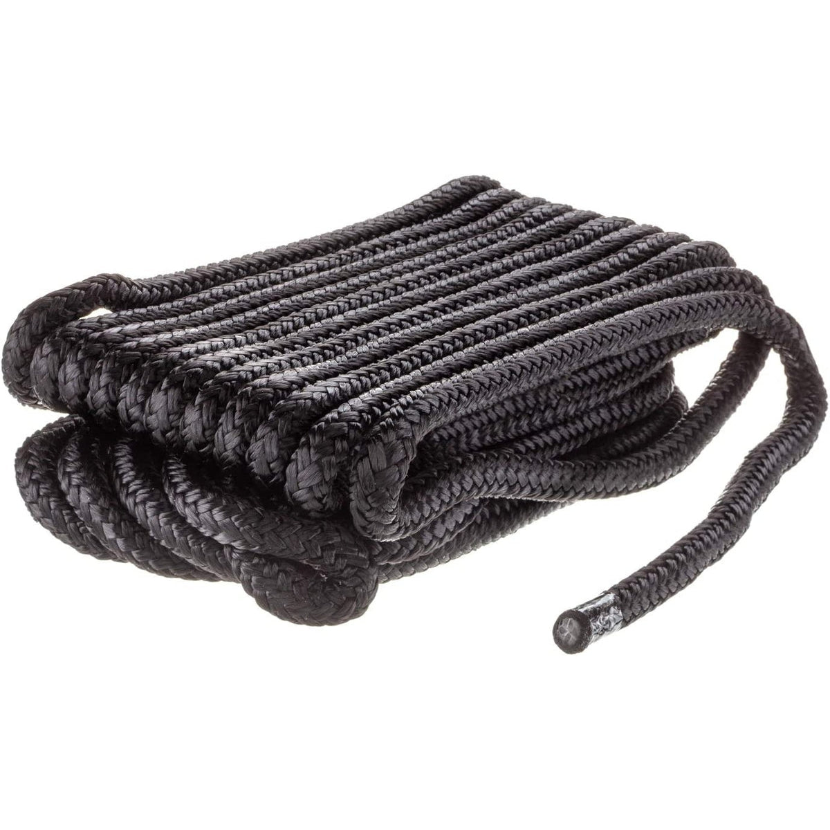 Attwood Marine Qualifies for Free Shipping Attwood 3/8" x 25' Double Braid Nylon Dock Line Black #117681-7