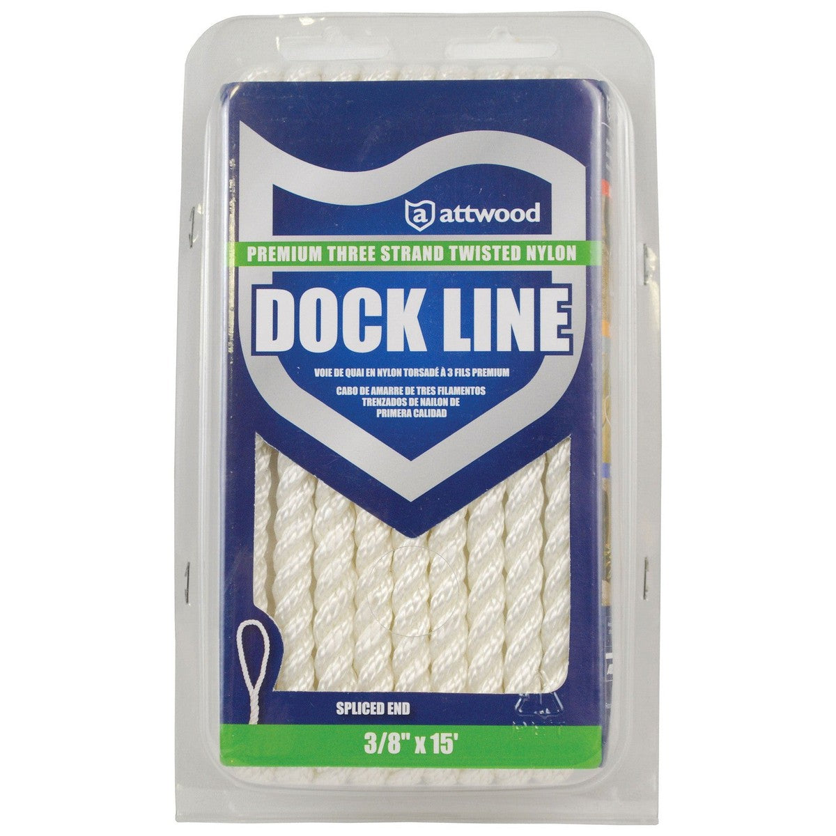 Attwood Marine Qualifies for Free Shipping Attwood Dock Line White Nylon Twisted 3/8" x 15' #11705-7