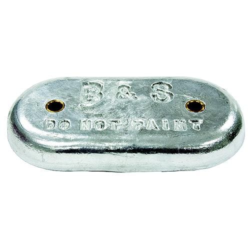 B&S Anodes Qualifies for Free Shipping B&S Anodes Oval Zinc with 2 Holes 9" x 4" #BSMB12