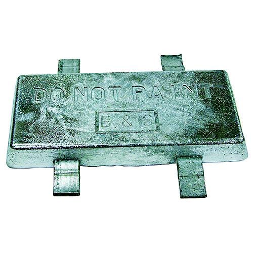 B&S Anodes Qualifies for Free Shipping B&S Anodes Zinc Weld On 1-1/4" x 6" x 12" #BSMWO114X6X12