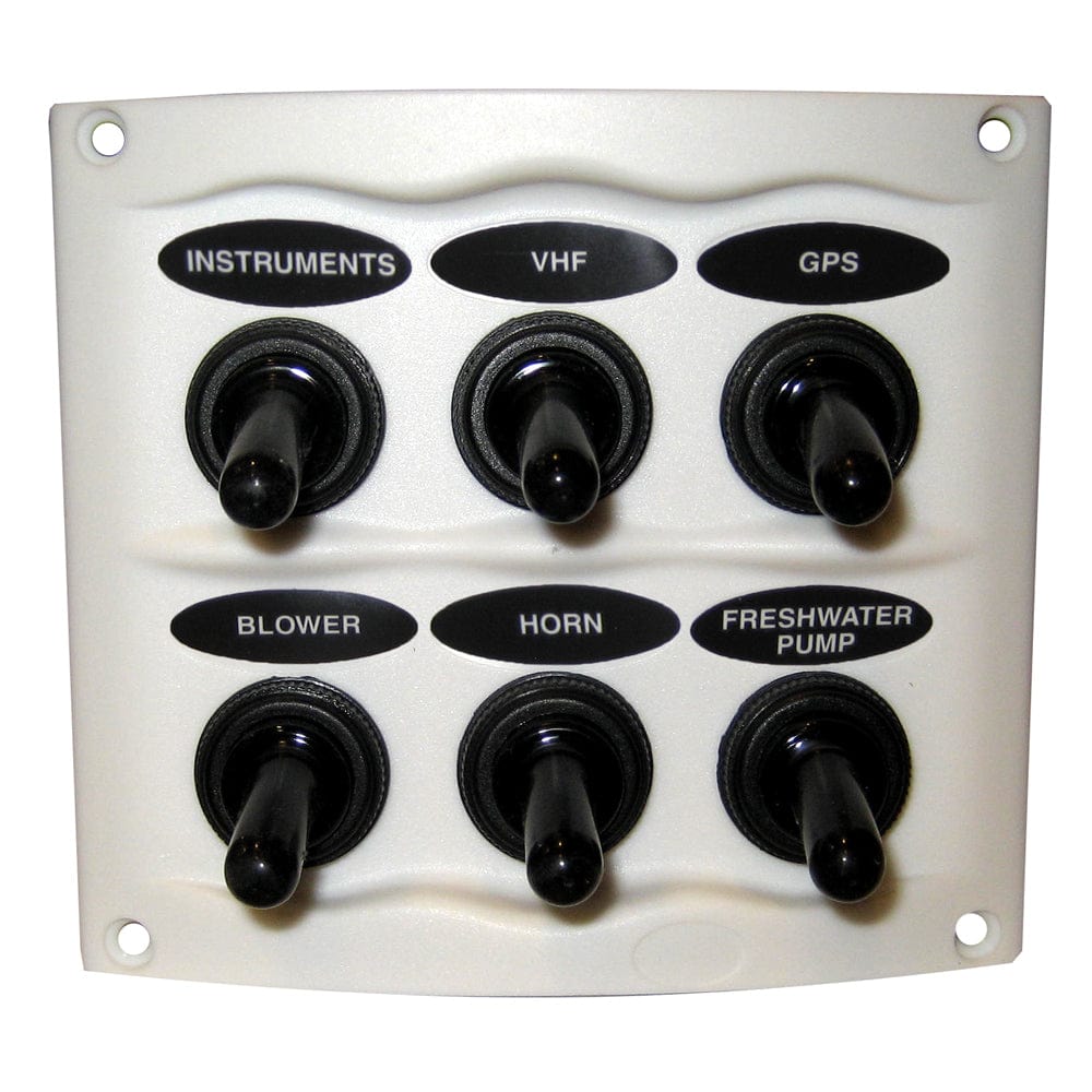BEP Marine Qualifies for Free Shipping BEP Waterproof Switch Panel 6 Switch White #900-6WPW