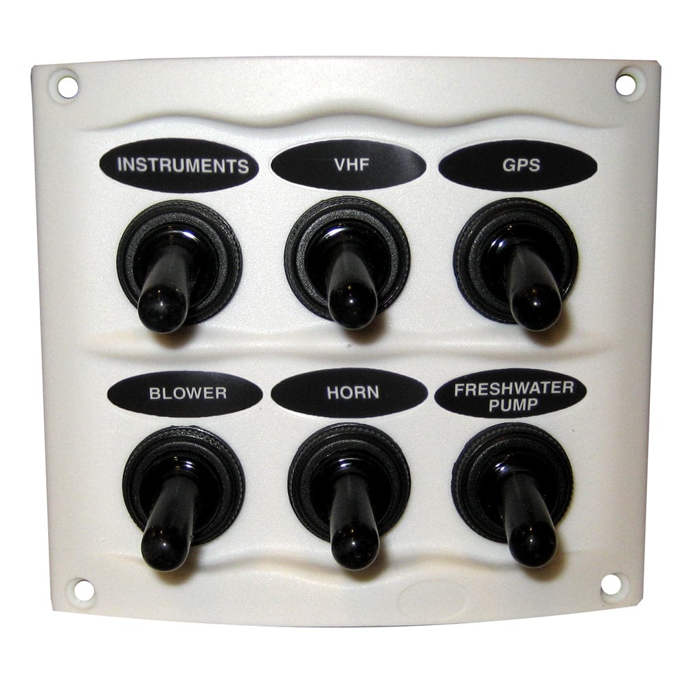 BEP Marine Qualifies for Free Shipping BEP Waterproof Switch Panel 6 Switch White #900-6WPW