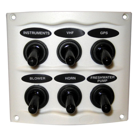 BEP Marine Qualifies for Free Shipping BEP Waterproof Switch Panel 6 Switch White #900-6WPW
