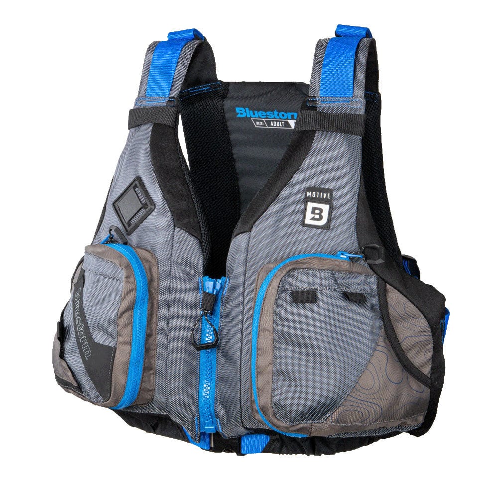 Bluestorm Qualifies for Free Shipping Bluestorm Motive Kayak Fishing Vest Deep Blue L/XL #BS-248-TPE-L/XL