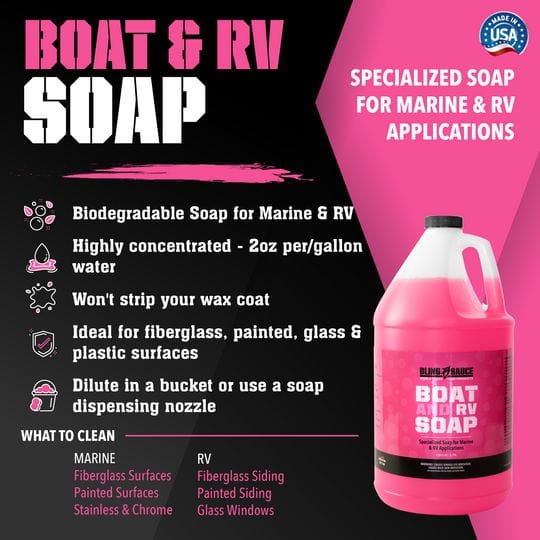 Boat Bling Not Qualified for Free Shipping Boat Bling Boat & RV Soap 128 oz #BOATRVSOAP-0128