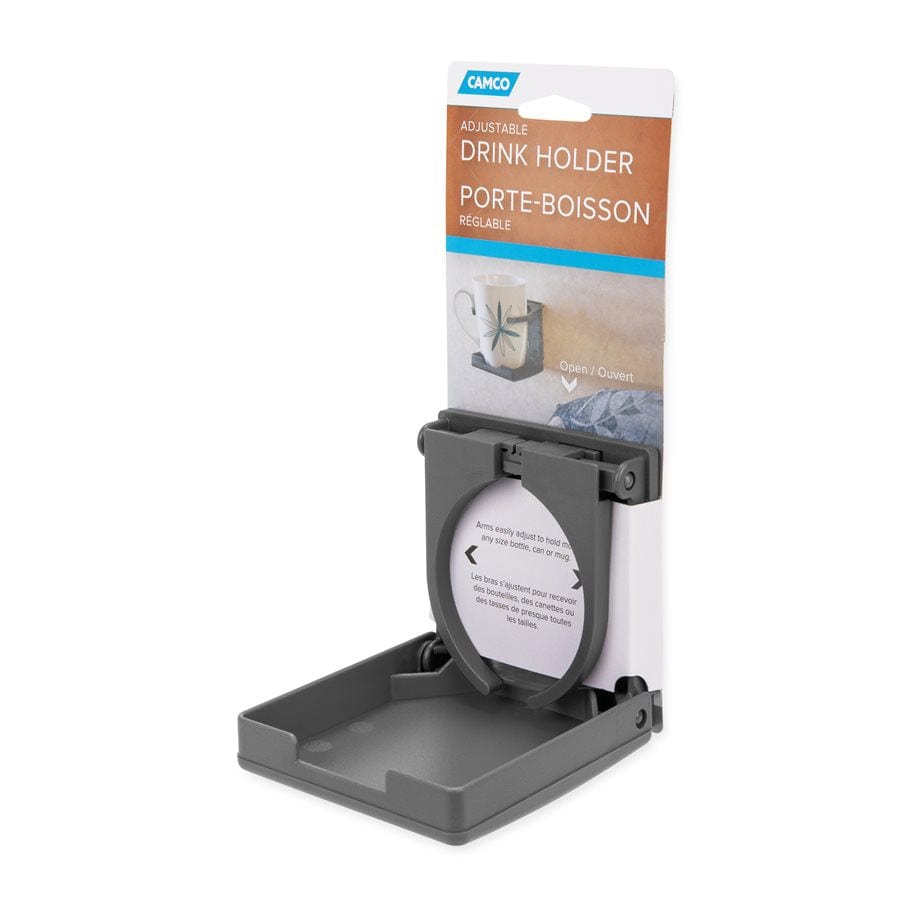 Camco Qualifies for Free Shipping Camco Adjustable Drink Holder Gray #44041