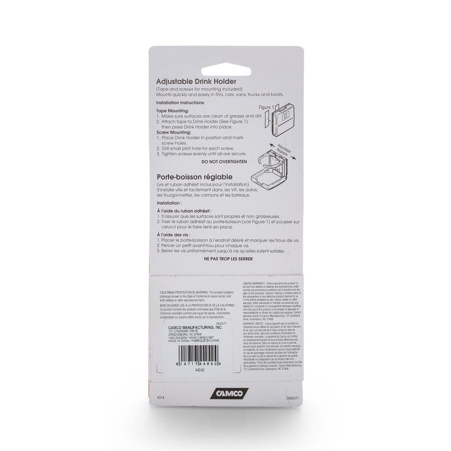 Camco Qualifies for Free Shipping Camco Adjustable Drink Holder Khaki #44042