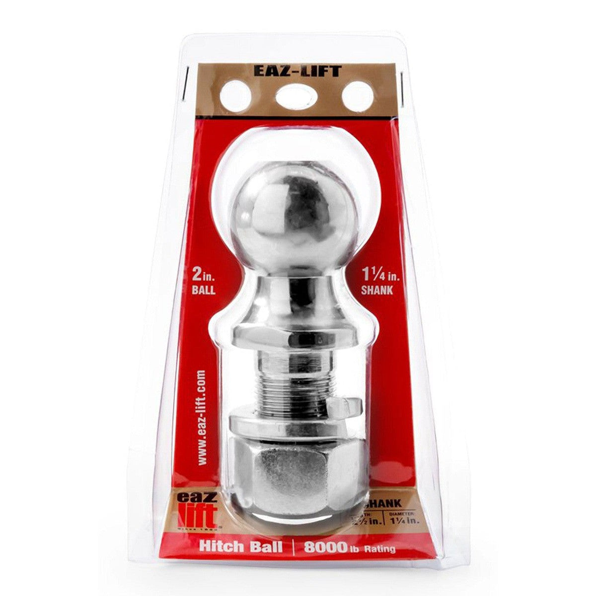 Camco Qualifies for Free Shipping Camco Eaz-Lift Hitch Ball 8000 lb Rating 2" x 1-1/4" x 2-1/2" #48226