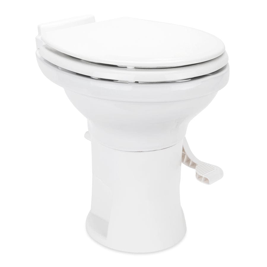 Camco Not Qualified for Free Shipping Camco Premium Ceramic Gravity Toilet White #41710