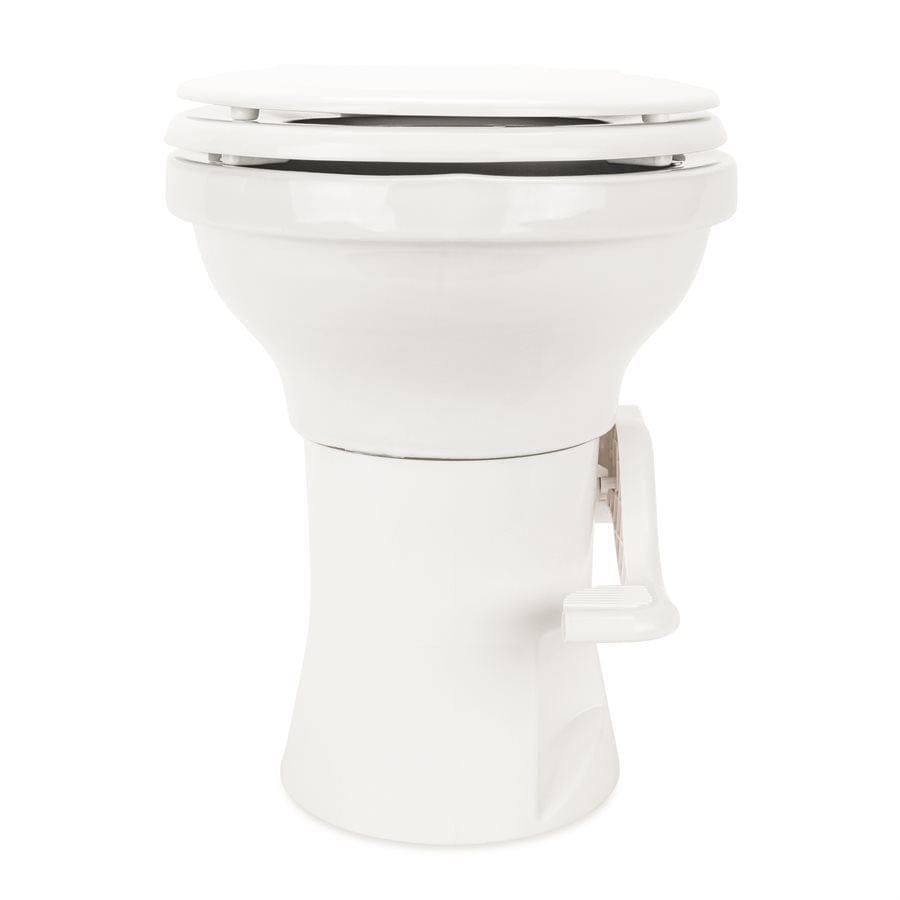 Camco Not Qualified for Free Shipping Camco Premium Ceramic Gravity Toilet White #41710