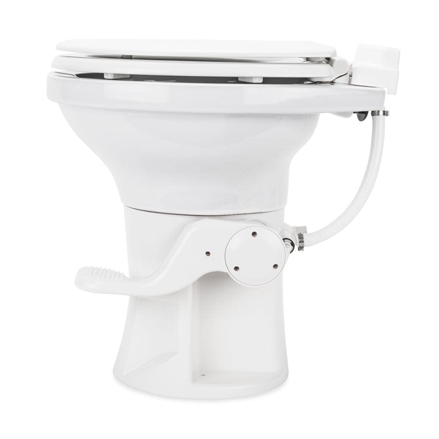 Camco Not Qualified for Free Shipping Camco Premium Ceramic Gravity Toilet White #41710