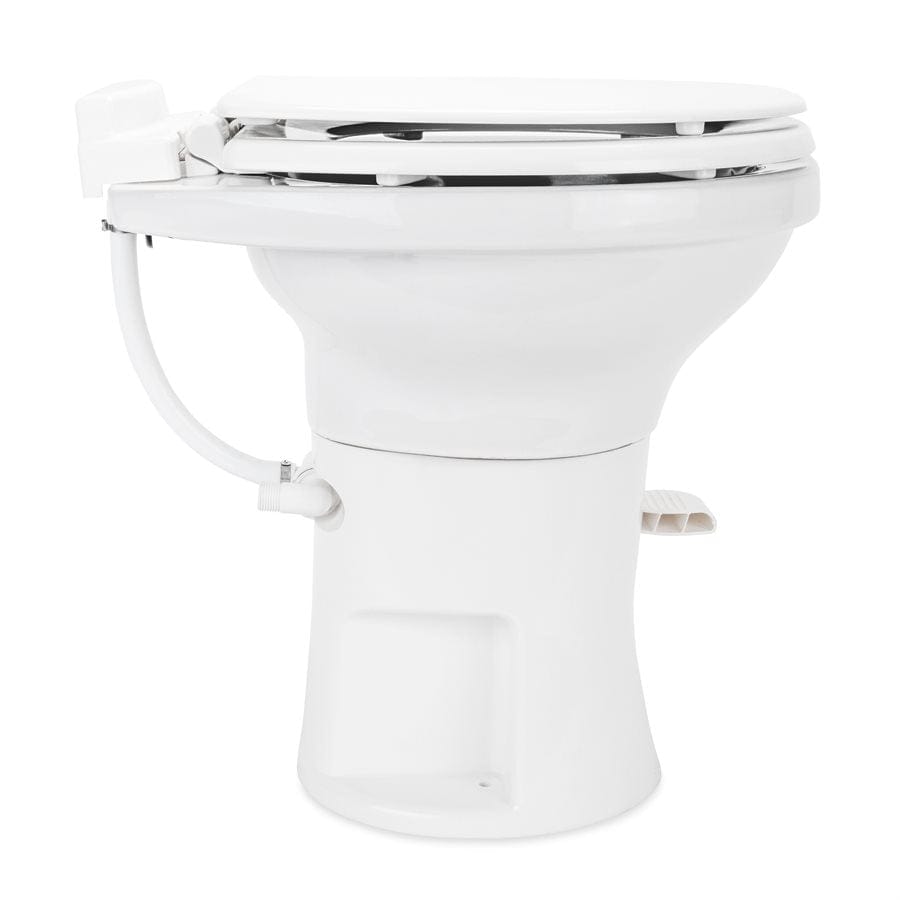 Camco Not Qualified for Free Shipping Camco Premium Ceramic Gravity Toilet White #41710