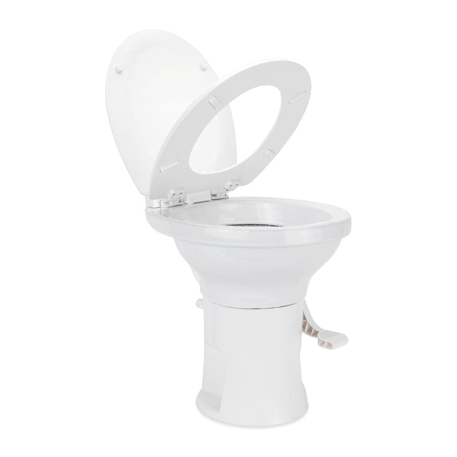 Camco Not Qualified for Free Shipping Camco Premium Ceramic Gravity Toilet White #41710