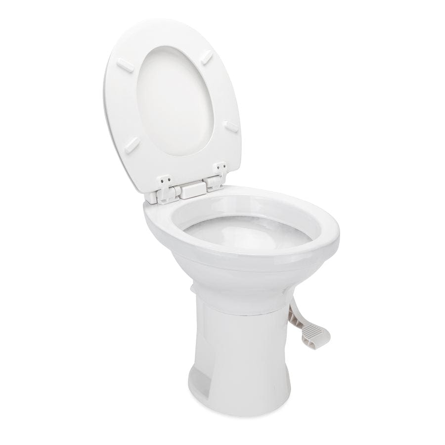 Camco Not Qualified for Free Shipping Camco Premium Ceramic Gravity Toilet White #41710