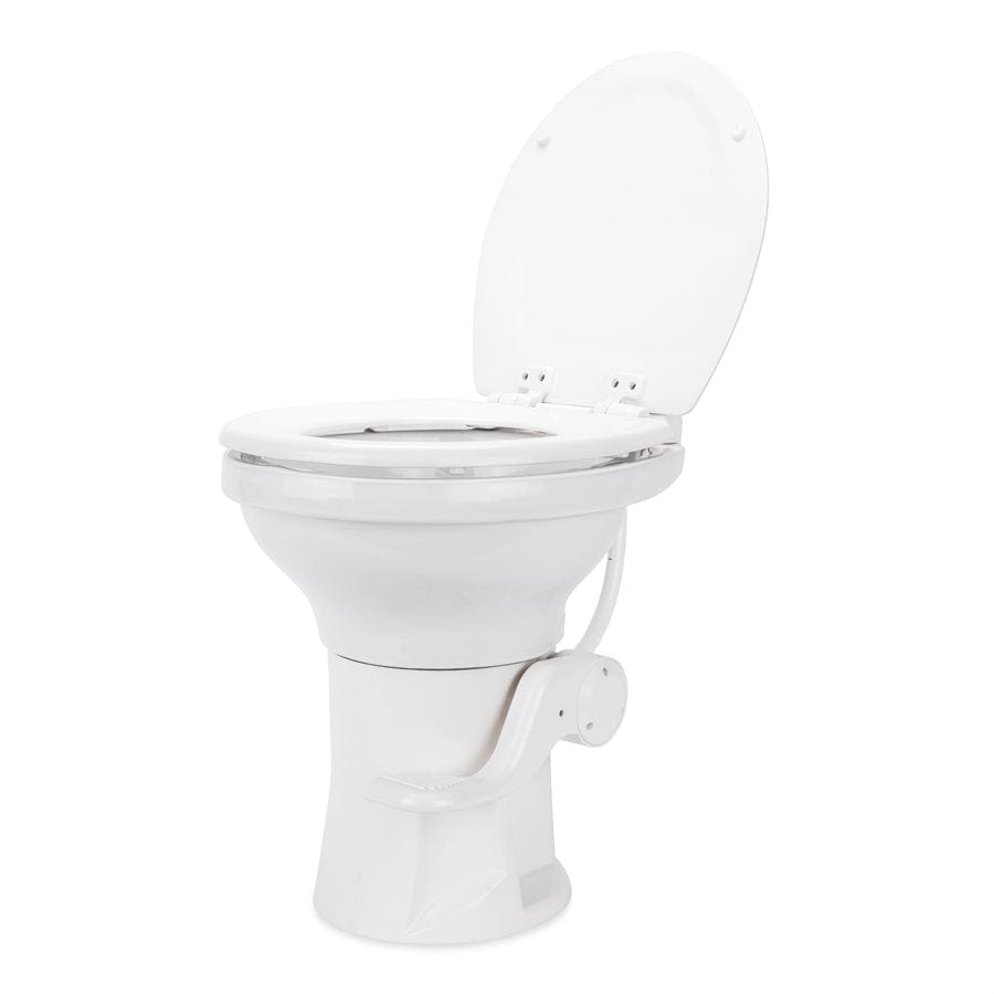 Camco Not Qualified for Free Shipping Camco Premium Ceramic Gravity Toilet White #41710