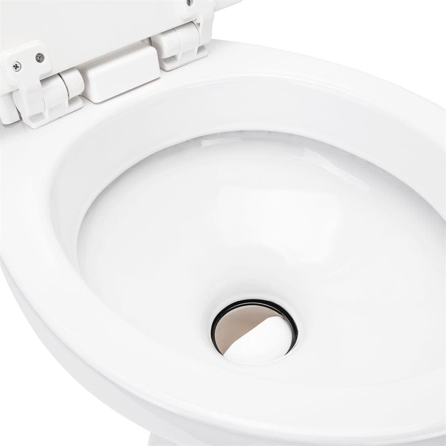Camco Not Qualified for Free Shipping Camco Premium Ceramic Gravity Toilet White #41710