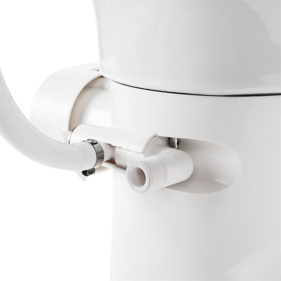 Camco Not Qualified for Free Shipping Camco Premium Ceramic Gravity Toilet White #41710