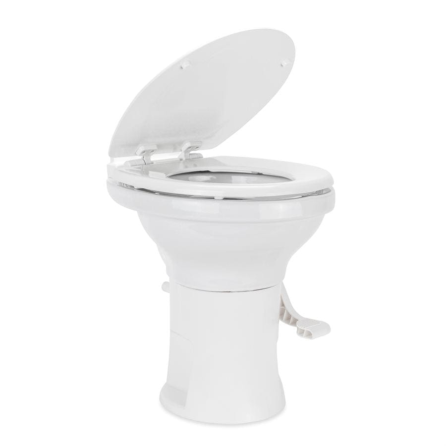 Camco Not Qualified for Free Shipping Camco Premium Ceramic Gravity Toilet White #41710