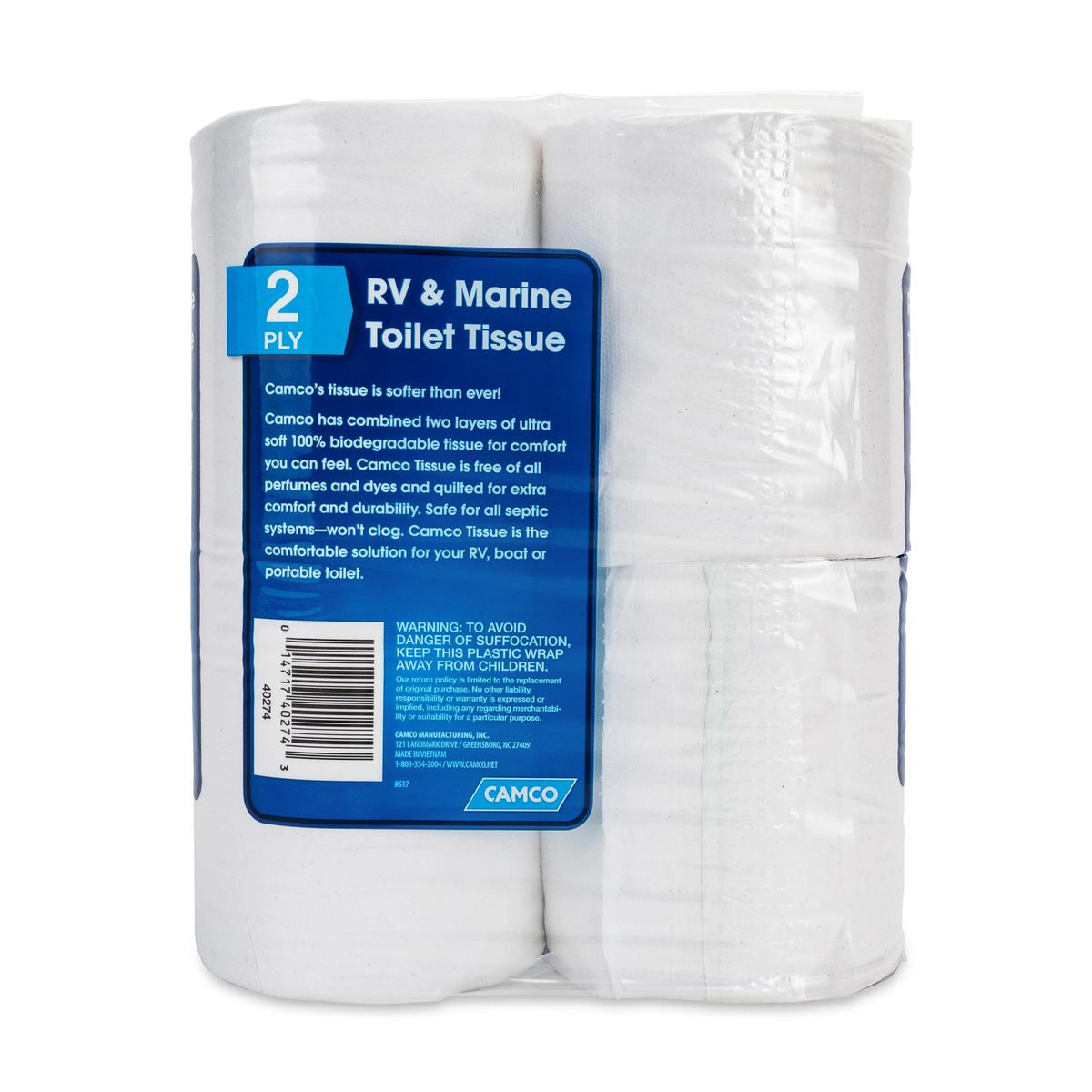 Camco Qualifies for Free Shipping Camco TST 2-Ply Toilet Tissue 4 Rolls #40278
