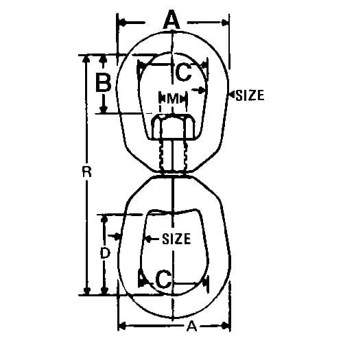 Chicago Hardware Qualifies for Free Shipping Chicago Hardware Eye & Eye Swivel 3/4" Galvanized #215305