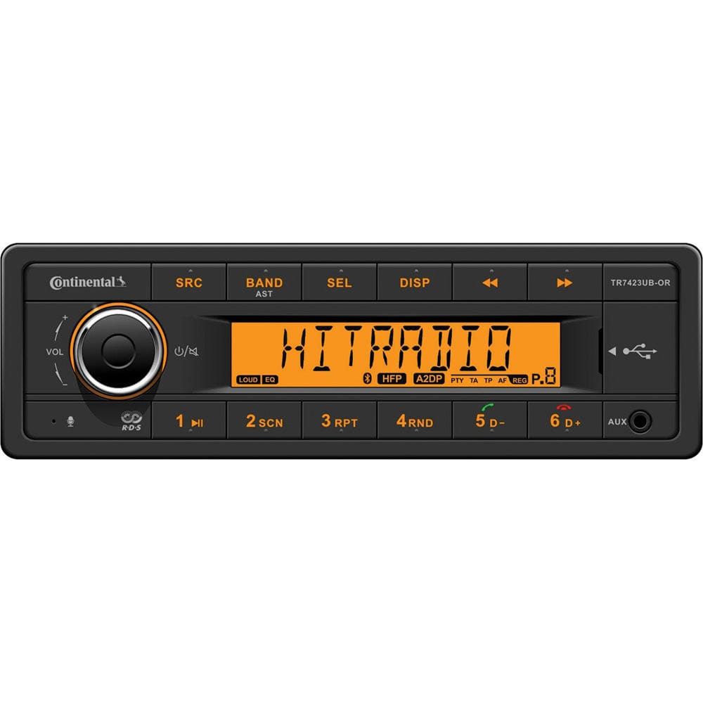 Continental Qualifies for Free Shipping Continental Stereo AM/FM/USB/MP3/WMA/BT 24v #TR7423UB-OR