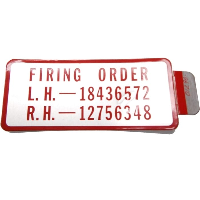 Crusader Qualifies for Free Shipping Crusader Firing Order Decal #97182
