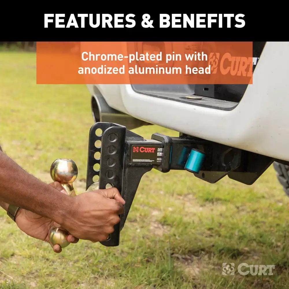 CURT Qualifies for Free Shipping CURT 1/2" Hitch Lock with 5/8" Sleeve Blue Aluminum #23506