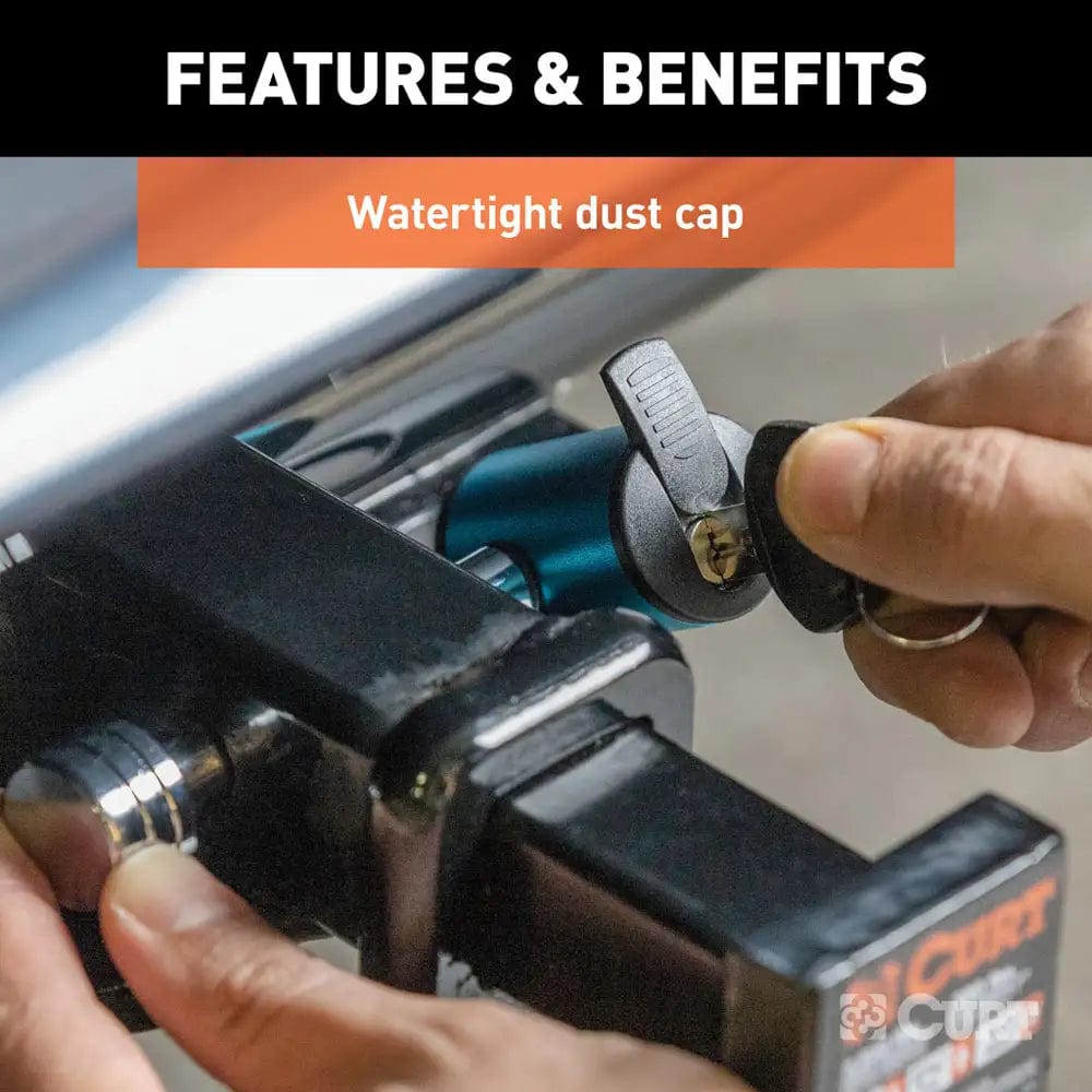 CURT Qualifies for Free Shipping CURT 1/2" Hitch Lock with 5/8" Sleeve Blue Aluminum #23506