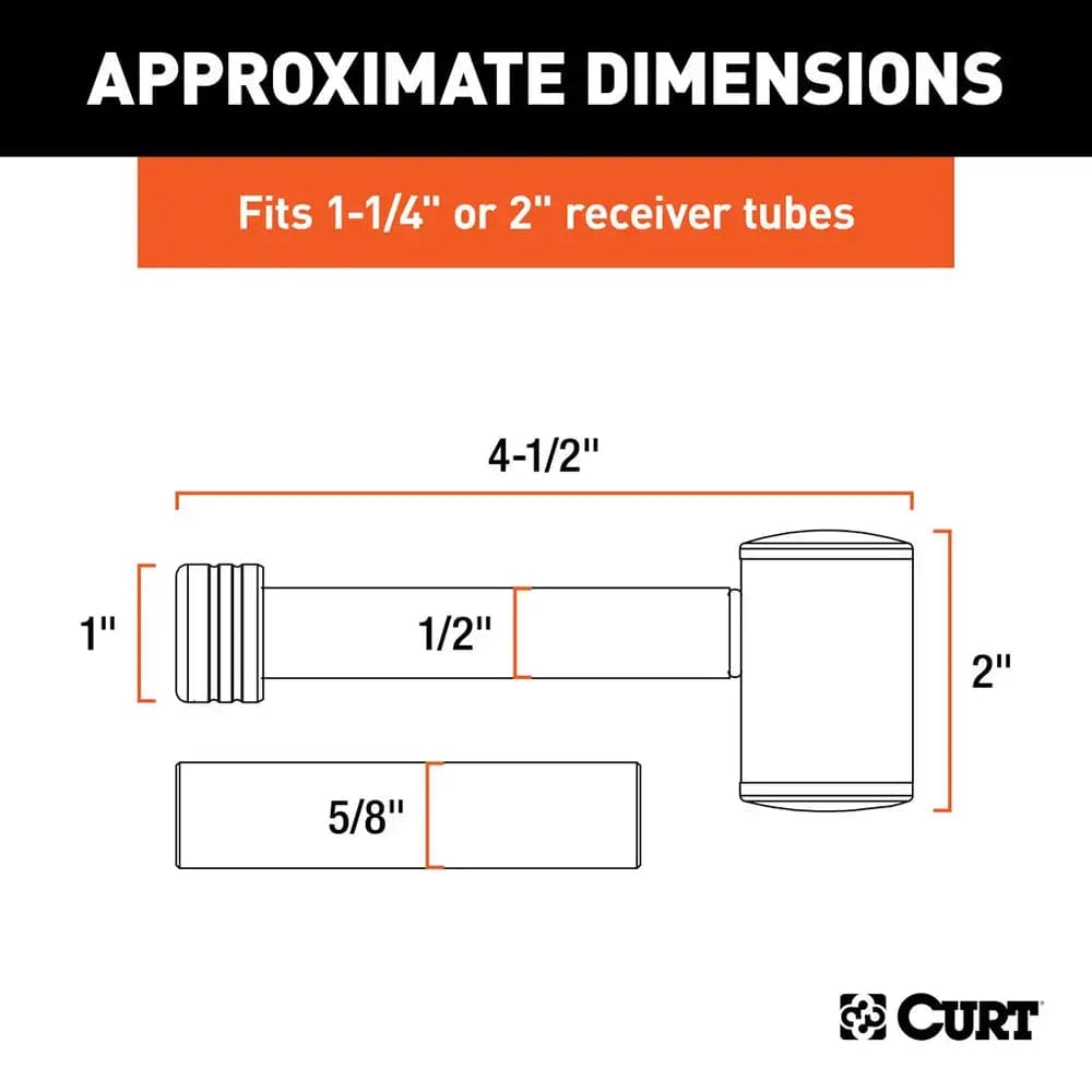 CURT Qualifies for Free Shipping CURT 1/2" Hitch Lock with 5/8" Sleeve Blue Aluminum #23506