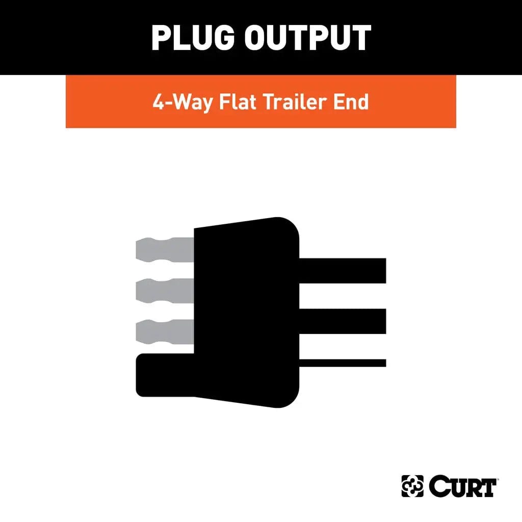 CURT Qualifies for Free Shipping CURT 4-Way Plug 12" Wires Trailer Side #58033
