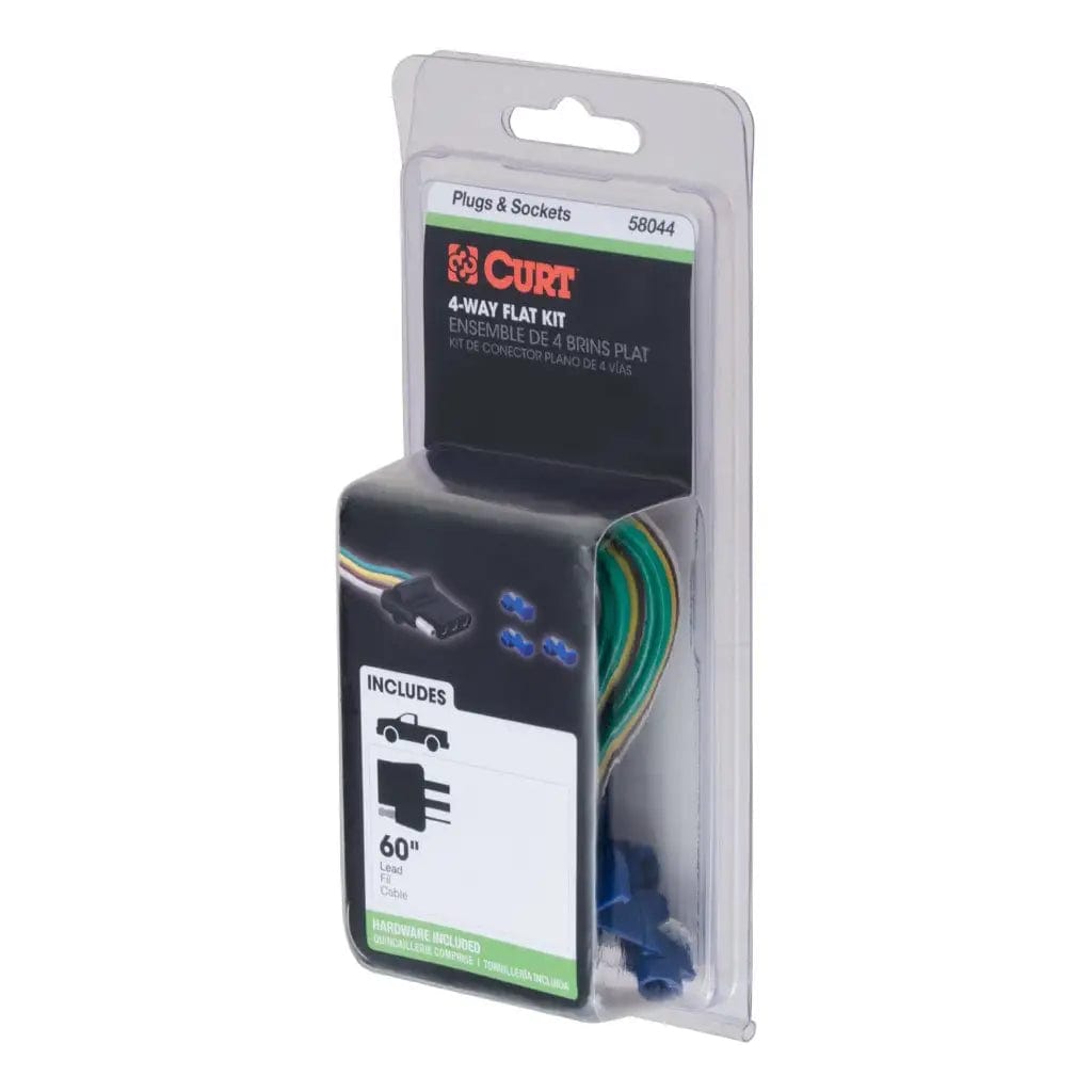 CURT Qualifies for Free Shipping CURT 4-Way Socket 60" Wires Vehicle Side #58044