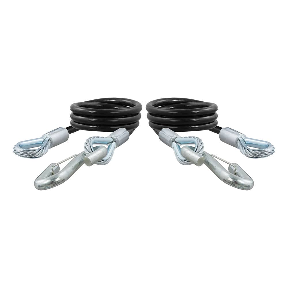 CURT Qualifies for Free Shipping CURT 44" Safety Cables with 2 Snap Hooks 7500 lb Vinyl #80176