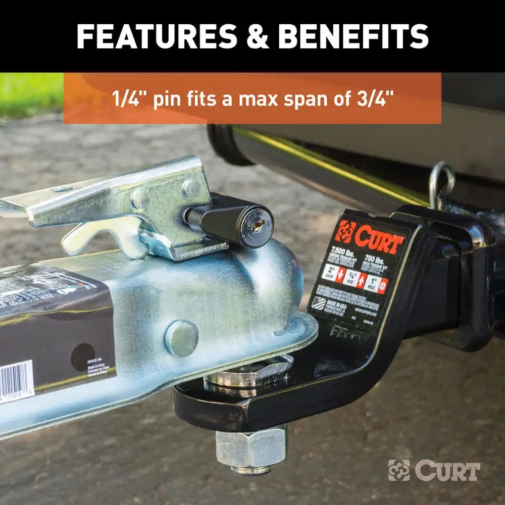 CURT Qualifies for Free Shipping CURT 7/8" Span Coupler Lock Black #23521