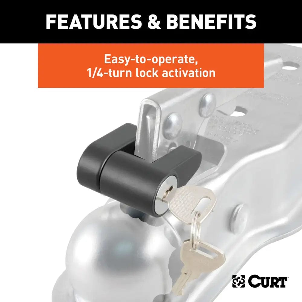 CURT Qualifies for Free Shipping CURT 7/8" Span Coupler Lock Black #23521