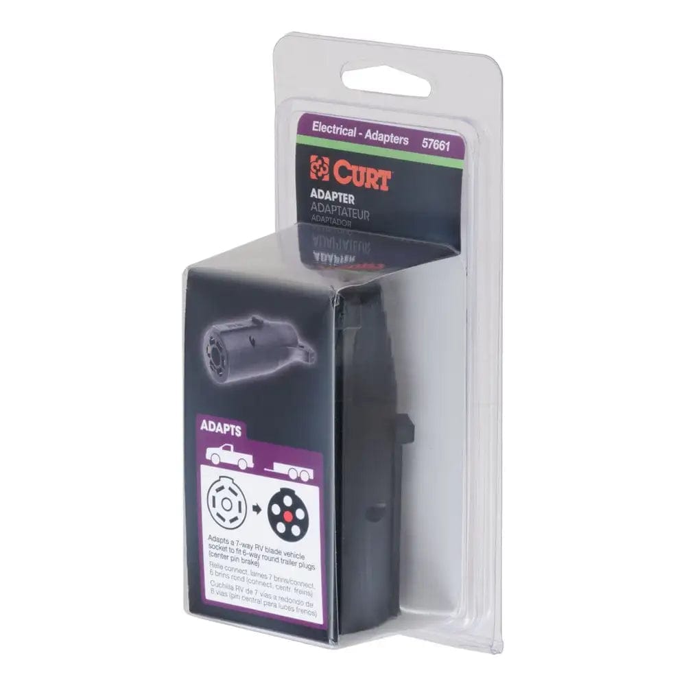 CURT Qualifies for Free Shipping CURT 7-Way RV to 6 Round Adapter #57661
