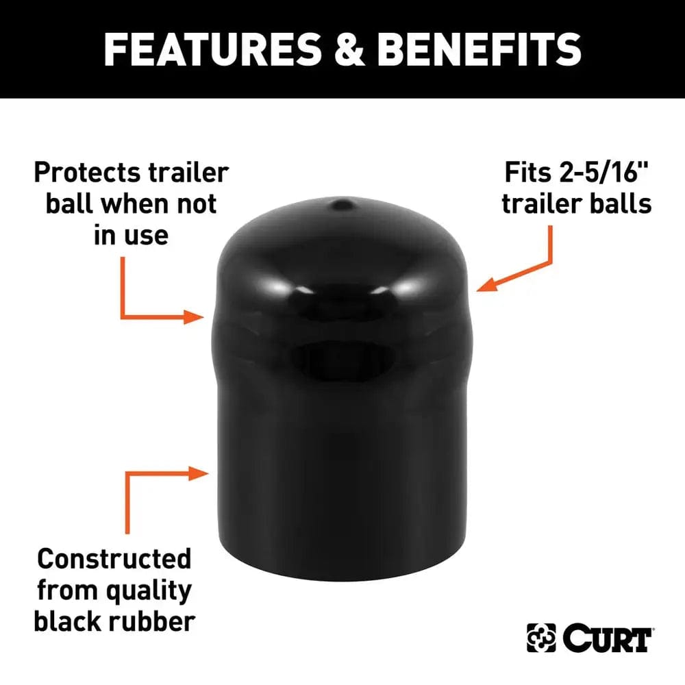 CURT Qualifies for Free Shipping CURT Ball Cover 2-5/16" Black #21811