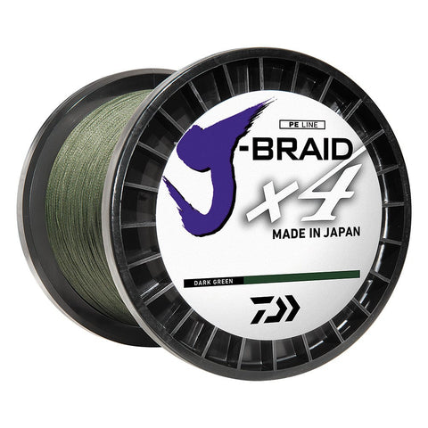 Daiwa Qualifies for Free Shipping Daiwa J-Braid X4 Braided Line Dark Green 40 lb 300 Yards #JB4U40-300DG