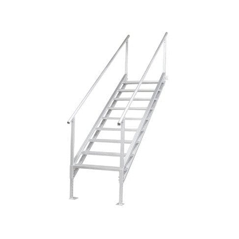 Extreme Max Not Qualified for Free Shipping Extreme Max Jumbo-Tread Universal Dock Stairs & Railing 9-Step #3005.4315