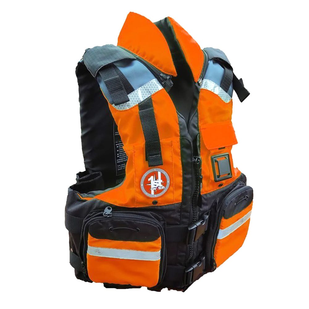 First Watch Qualifies for Free Shipping First Watch AV-800 4 Pocket Vest Hi-Vis Orange/Black 3XL #AV-800-OB-2XL/3XL