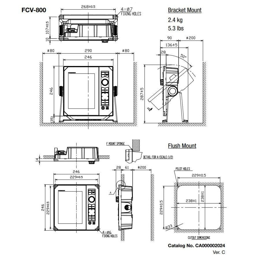 Furuno Qualifies for Free Shipping Furuno CHIRP Fishfinder #FCV800