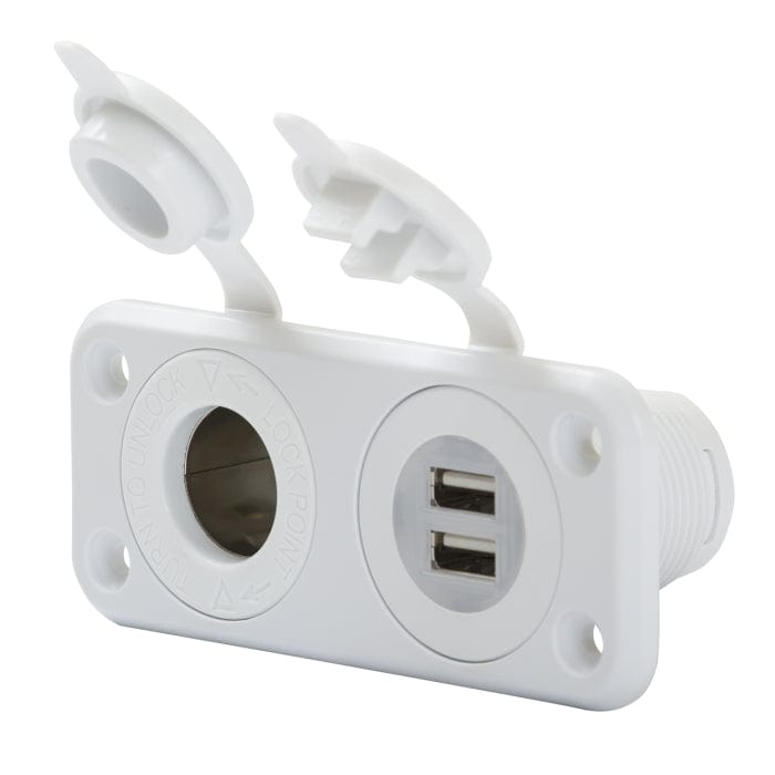 Guest-Marinco Qualifies for Free Shipping Guest-Marinco 12v USB Combo White Bulk #12VCOMBOW-B
