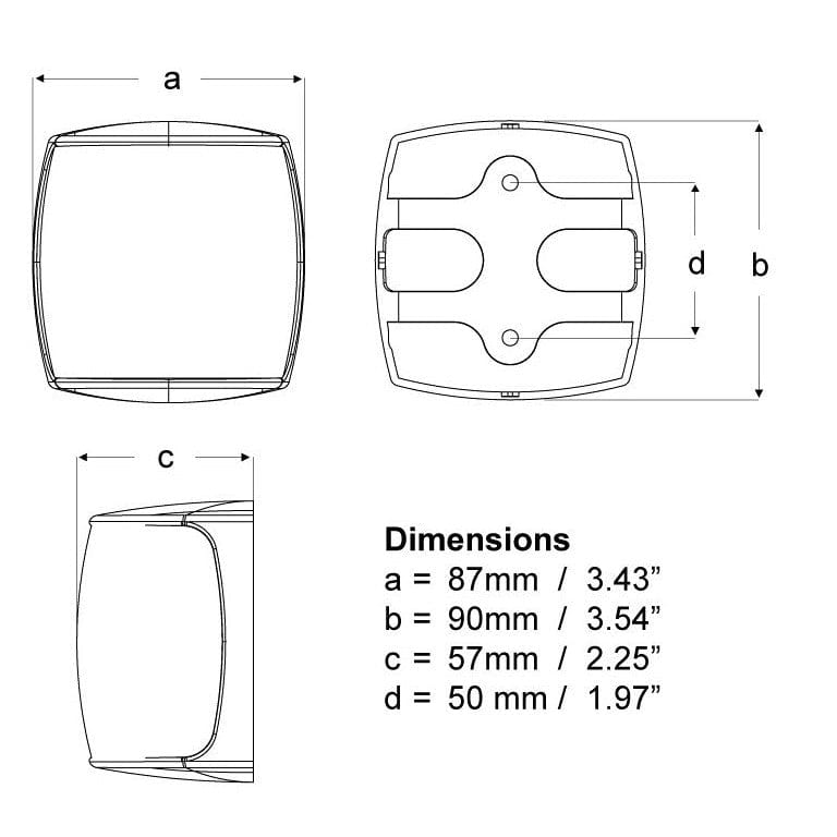 Hella Marine Qualifies for Free Shipping Hella Marine 2NM Navigation Light Port Black Shroud #017.460-001