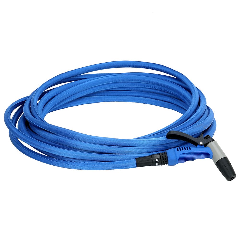 HoseCoil Qualifies for Free Shipping Hosecoil 75' Blue Flexible Hose Kit with Rubber Tip Nozzle #HF75K
