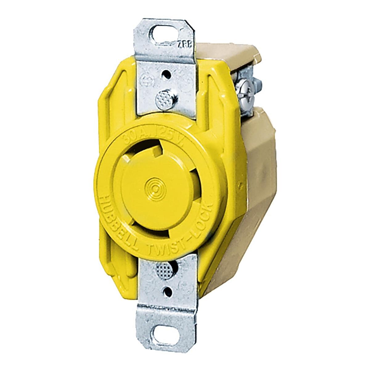 Hubbell Qualifies for Free Shipping Hubbell 30a Receptacle Yellow #HBL26CM10