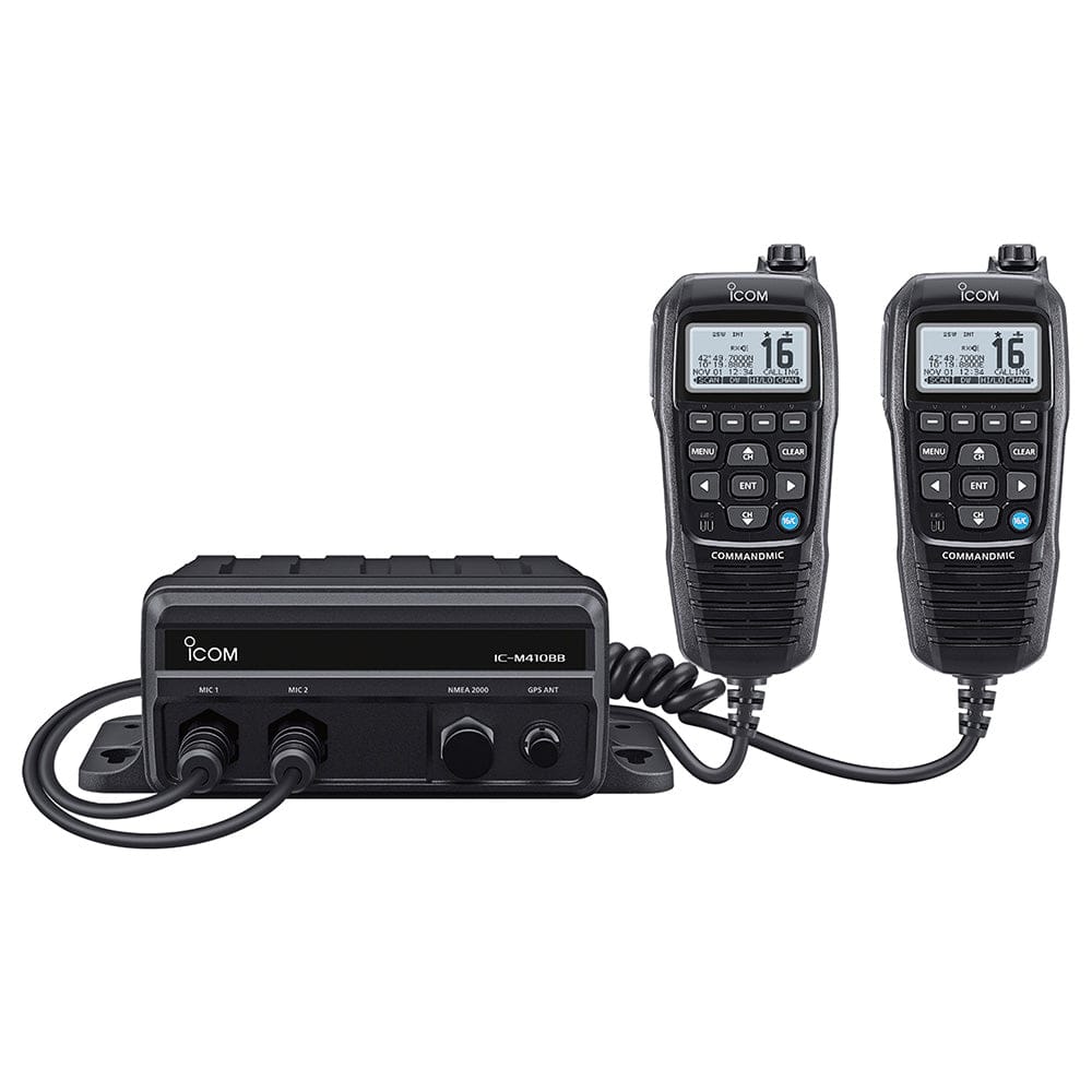 Icom Qualifies for Free Shipping Icom Black Box VHF with Black Command Mic & 2 Mic Ports #M410BB 11