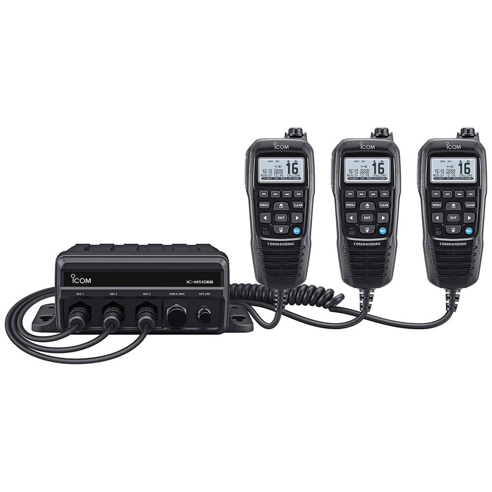Icom Qualifies for Free Shipping Icom Black Box VHF with Black Command Mic & 3 Mic Ports #M510BB 21