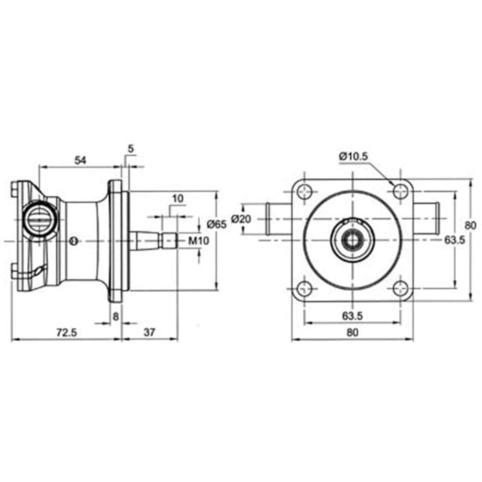 Jabsco Not Qualified for Free Shipping Jabsco Pump Bronze Flange 020 #29450-1701
